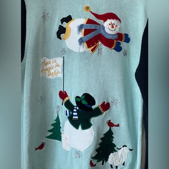 Vintage Quacker Factory Snowman Sweater size 2XL - Picture 3 of 4